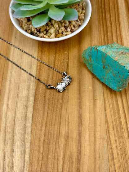 White Buffalo Crush Sterling Waterproof Necklace