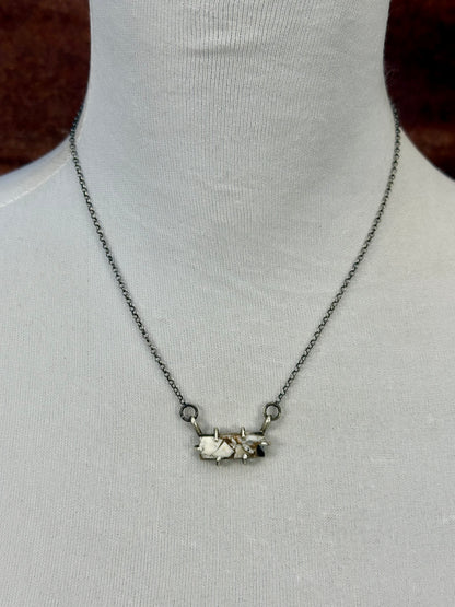 White Buffalo Crush Sterling Waterproof Necklace