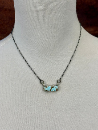 Cotton Candy Sterling Waterproof Bar Necklace
