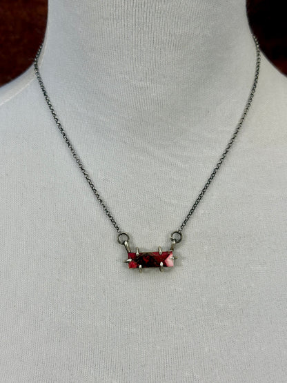 Dahlia Rose Sterling Waterproof Bar Necklace