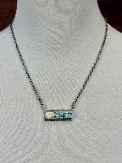 Cotton Candy Bar Sterling Necklace
