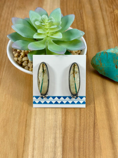 Royston Ribbon Oval Stud Earrings