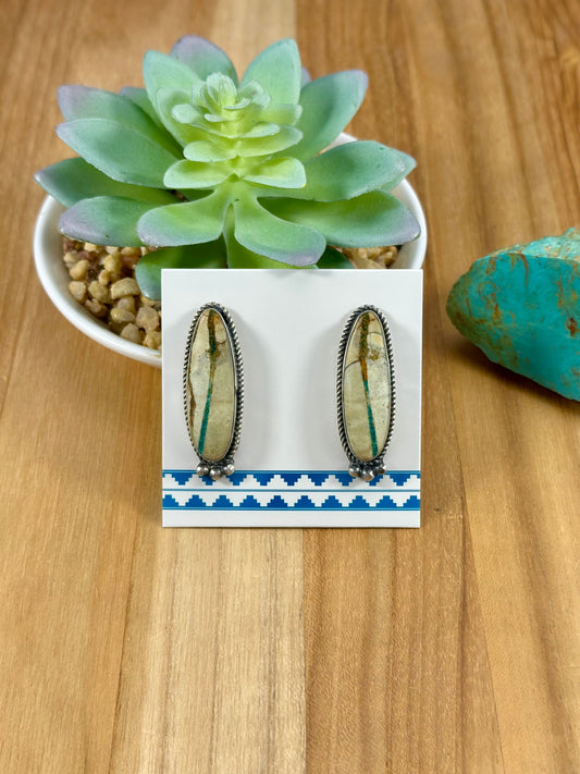 Royston Ribbon Oval Stud Earrings