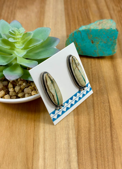 Royston Ribbon Oval Stud Earrings