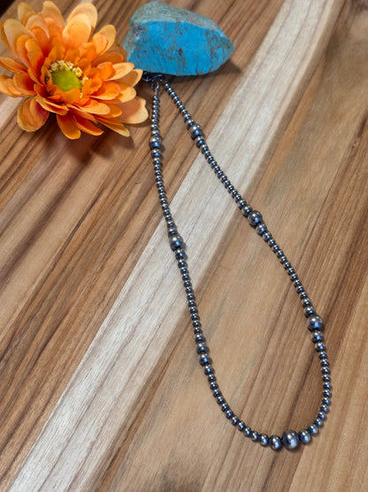 4-8MM Varied Navajo Style Pearl Necklace