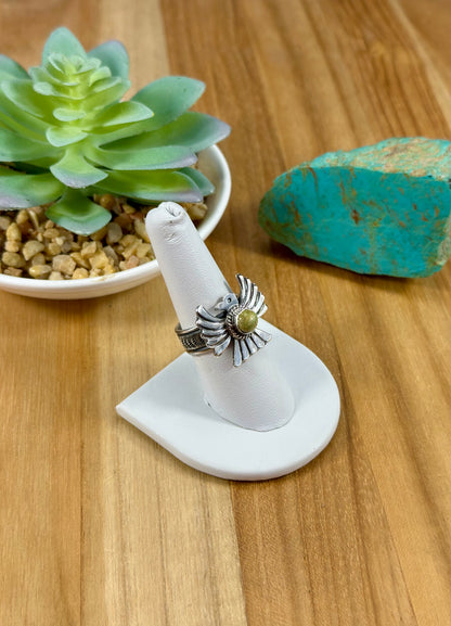 Kingman Turquoise Sterling Thunderbird Ring