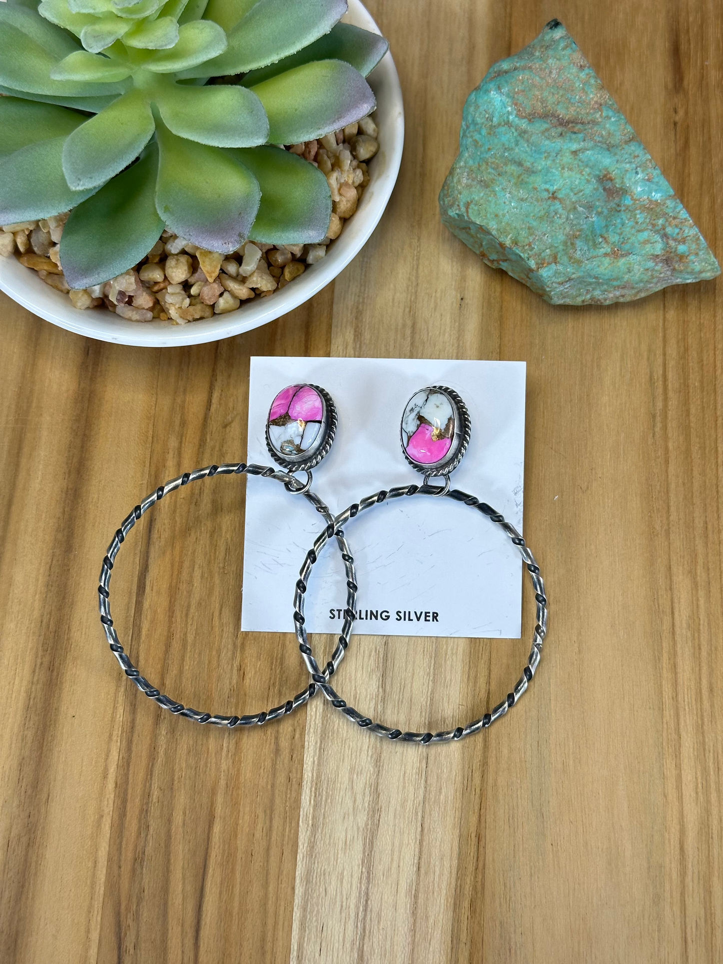 Cotton Candy Hoop Earrings
