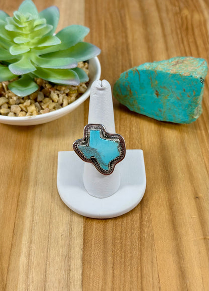 Kingman Turquoise Sterling Texas  Ring
