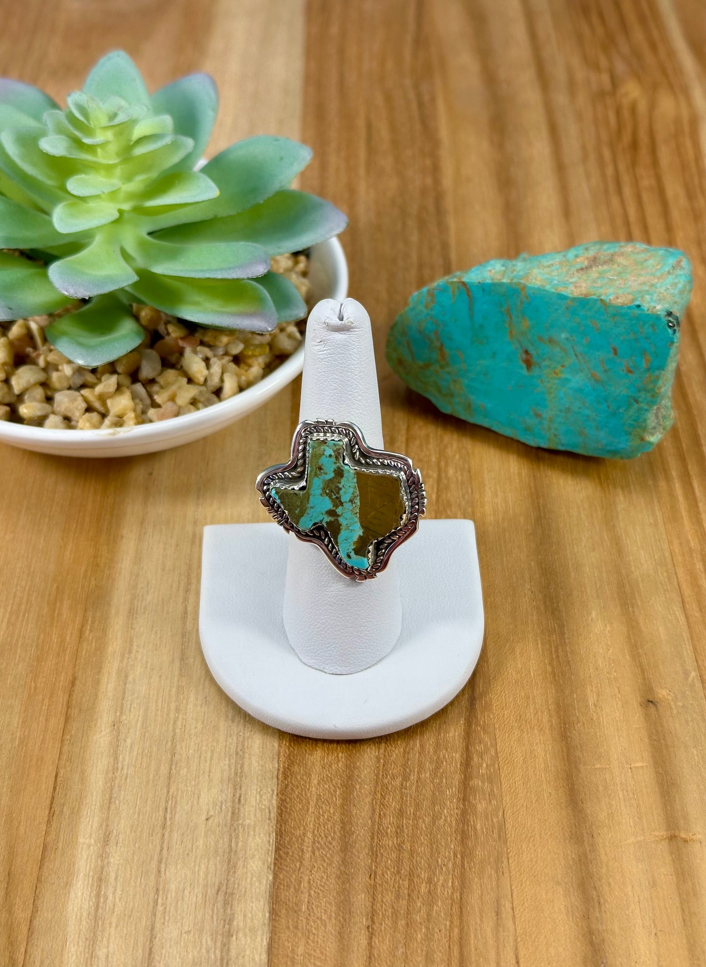 Kingman Turquoise Sterling Texas Ring
