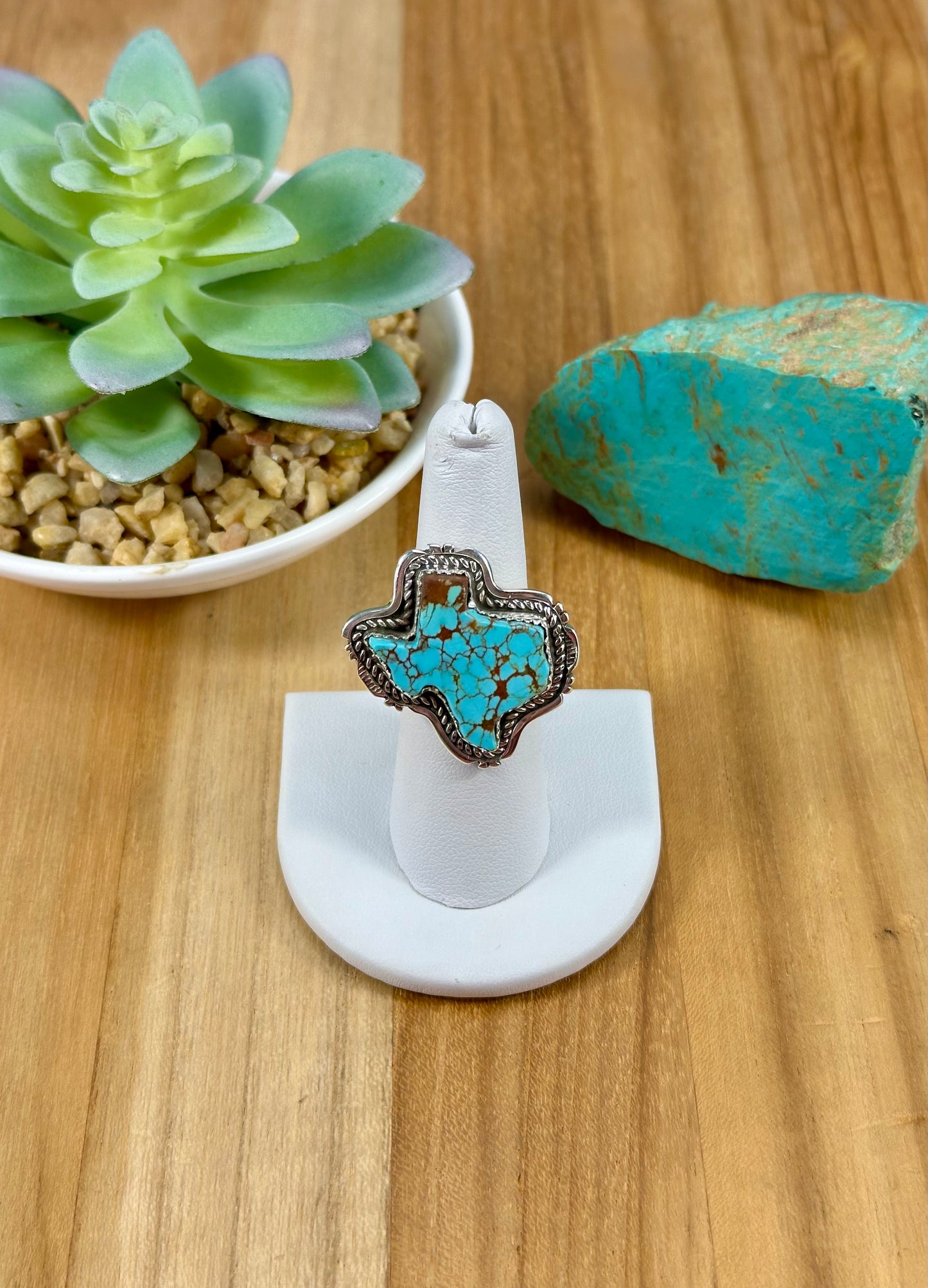 #8 Turquoise Sterling Texas Ring