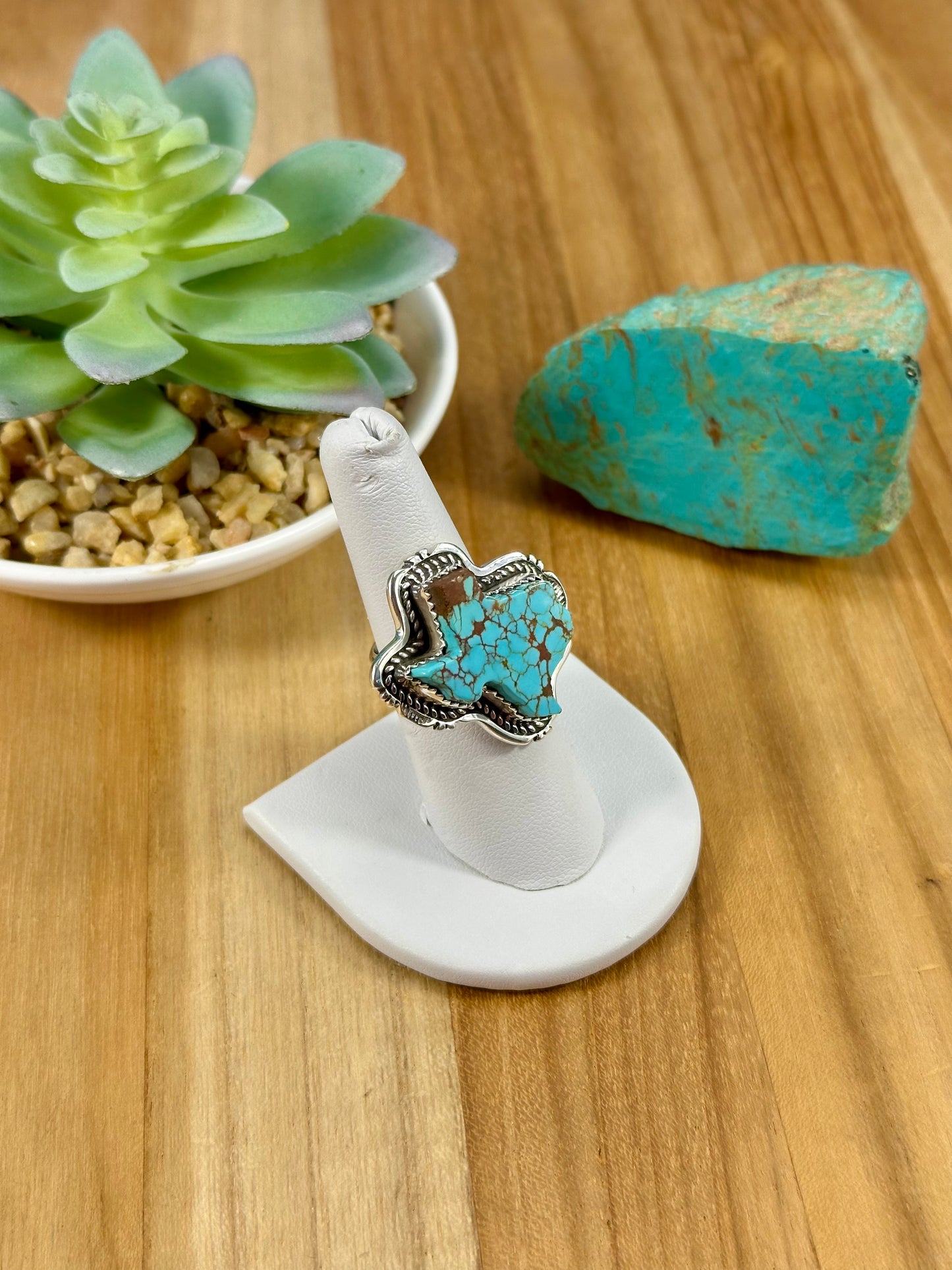 #8 Turquoise Sterling Texas Ring