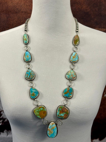 Royston Turquoise Pendant Link Necklace