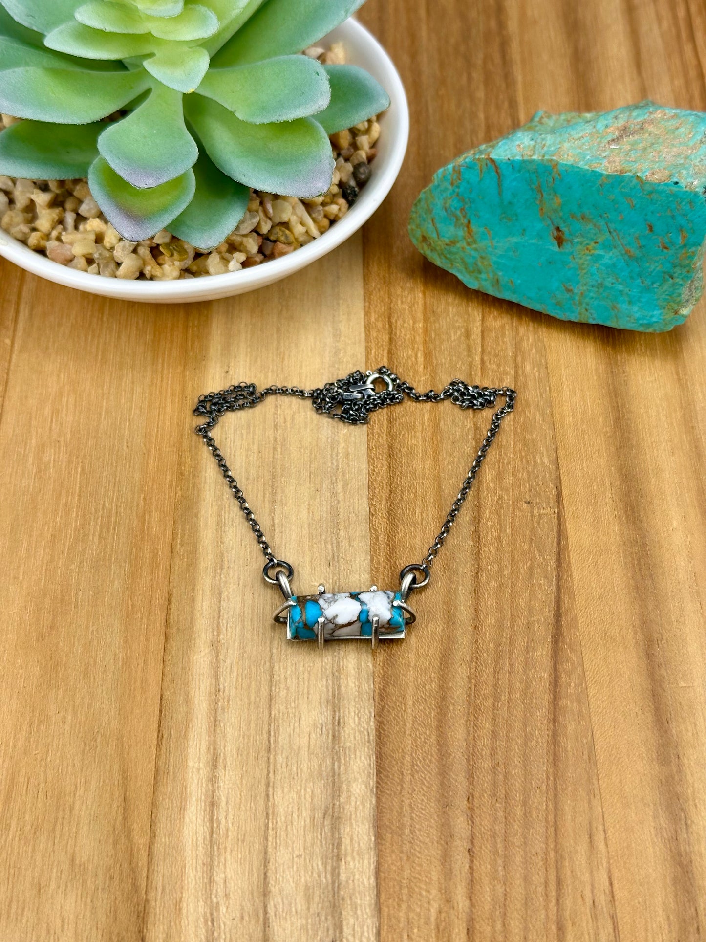 Dahlia Bar Sterling Waterproof Necklace