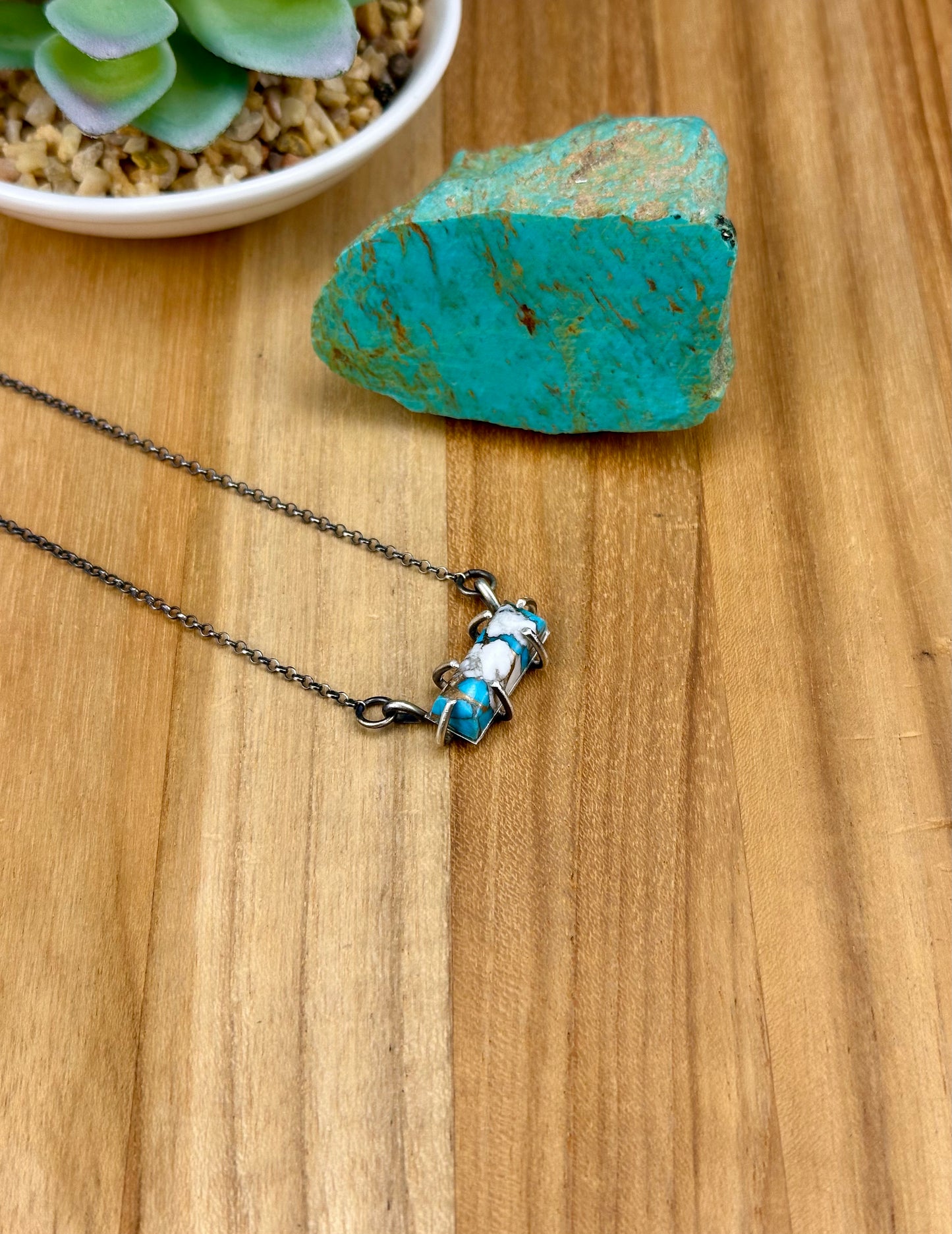 Dahlia Bar Sterling Waterproof Necklace