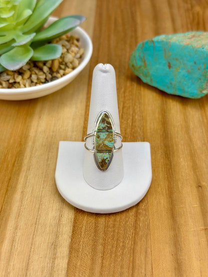 Kingman Turquoise Inlay Sterling Ring