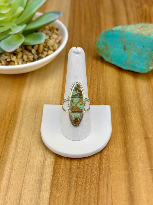 Kingman Turquoise Inlay Sterling Ring
