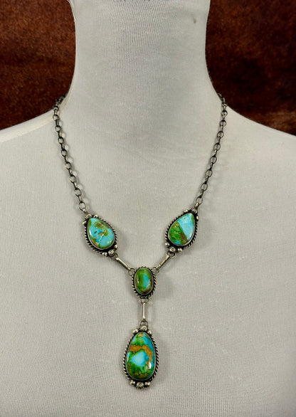 Sonoran Gold Turquoise Sterling Lariat Set
