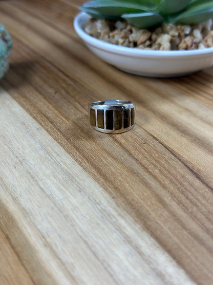 Men's Tigers Eye Inlay Ring