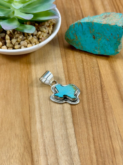Kingman Turquoise Sterling Texas Pendant