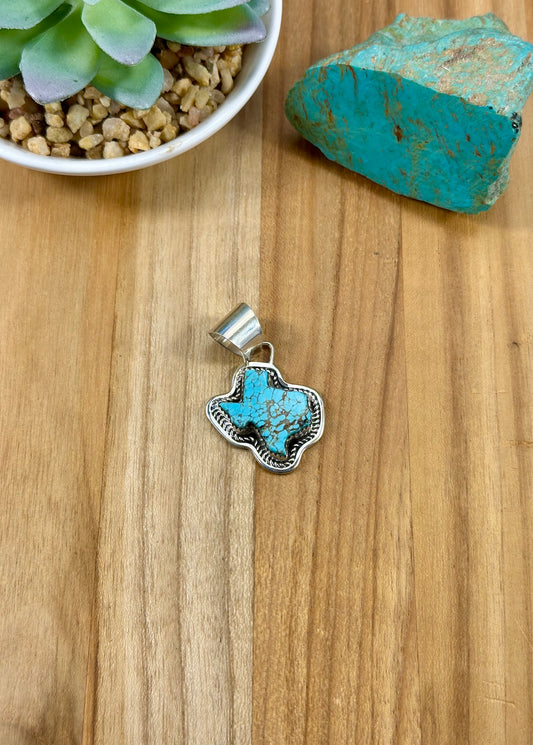 #8 Turquoise Sterling Texas Pendant