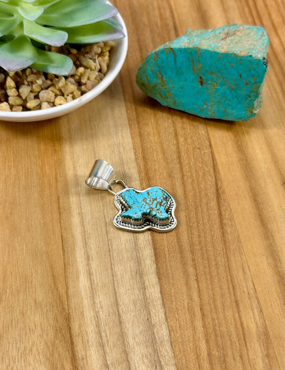 #8 Turquoise Sterling Texas Pendant