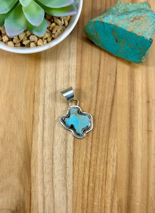 #8 Turquoise Texas Sterling Pendant
