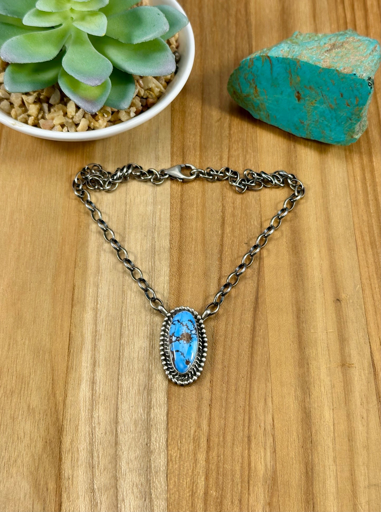 Golden Hills Oval Pendant Necklace