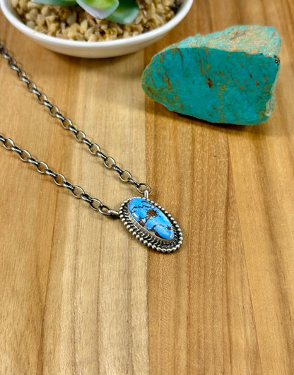 Golden Hills Oval Pendant Necklace
