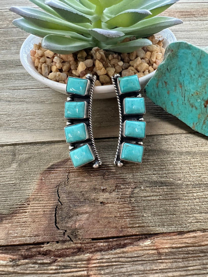 Kingman 4 Stone Square Earrings