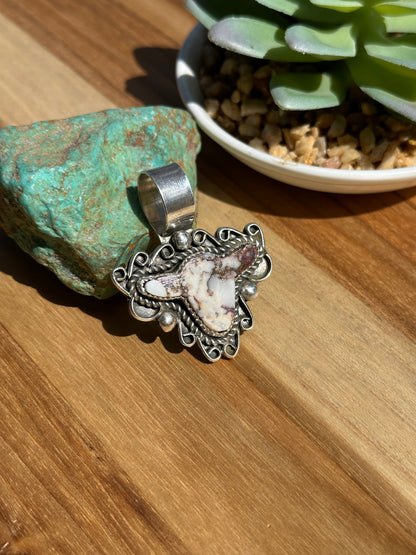 Wildhorse Cow Sterilng Pendant
