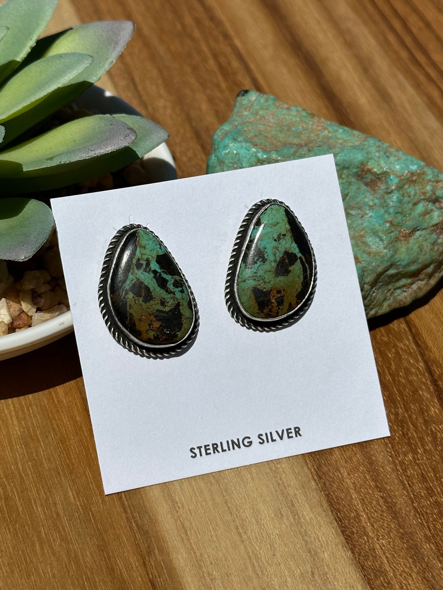 Black Jack Stud Earrings