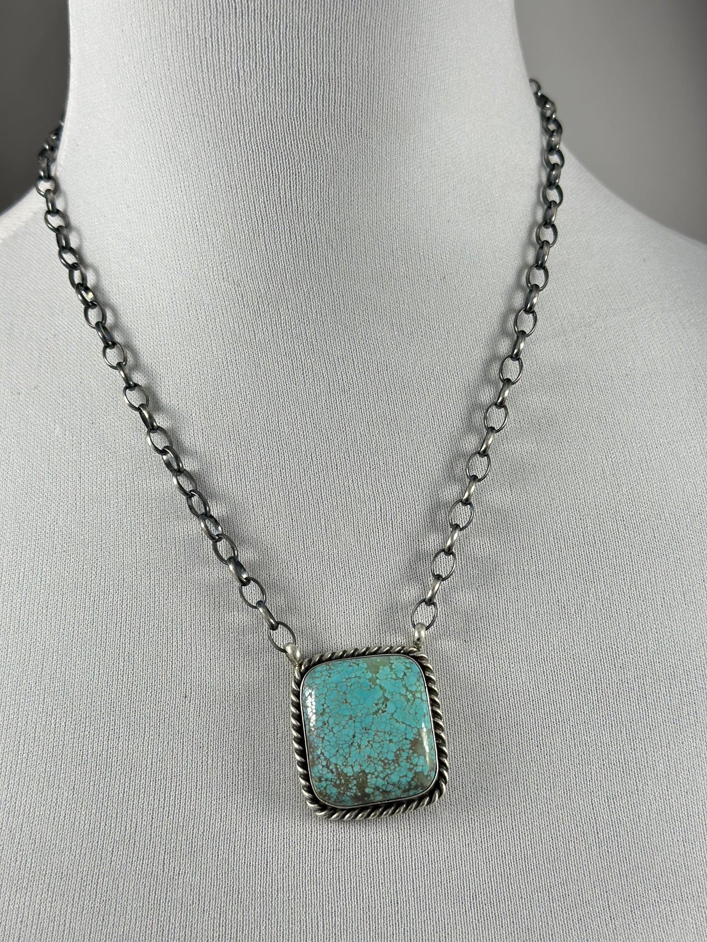 #8 Turquoise Square Necklace