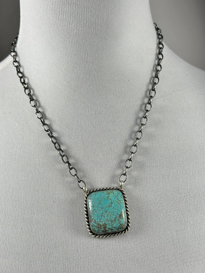 #8 Turquoise Square Necklace