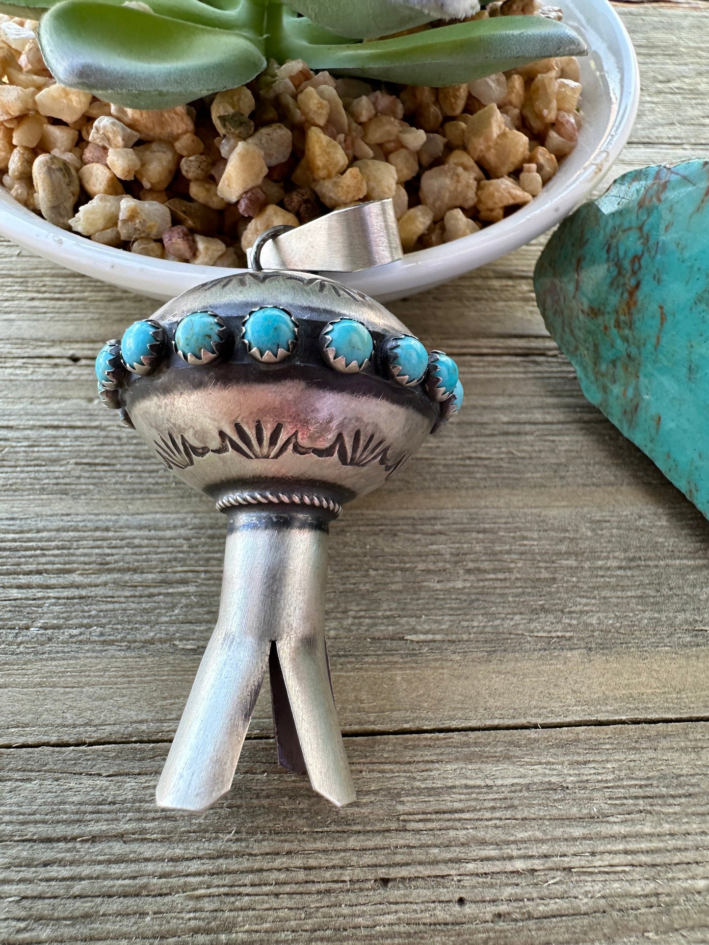 "Kingman Saucer" Blossom Pendant
