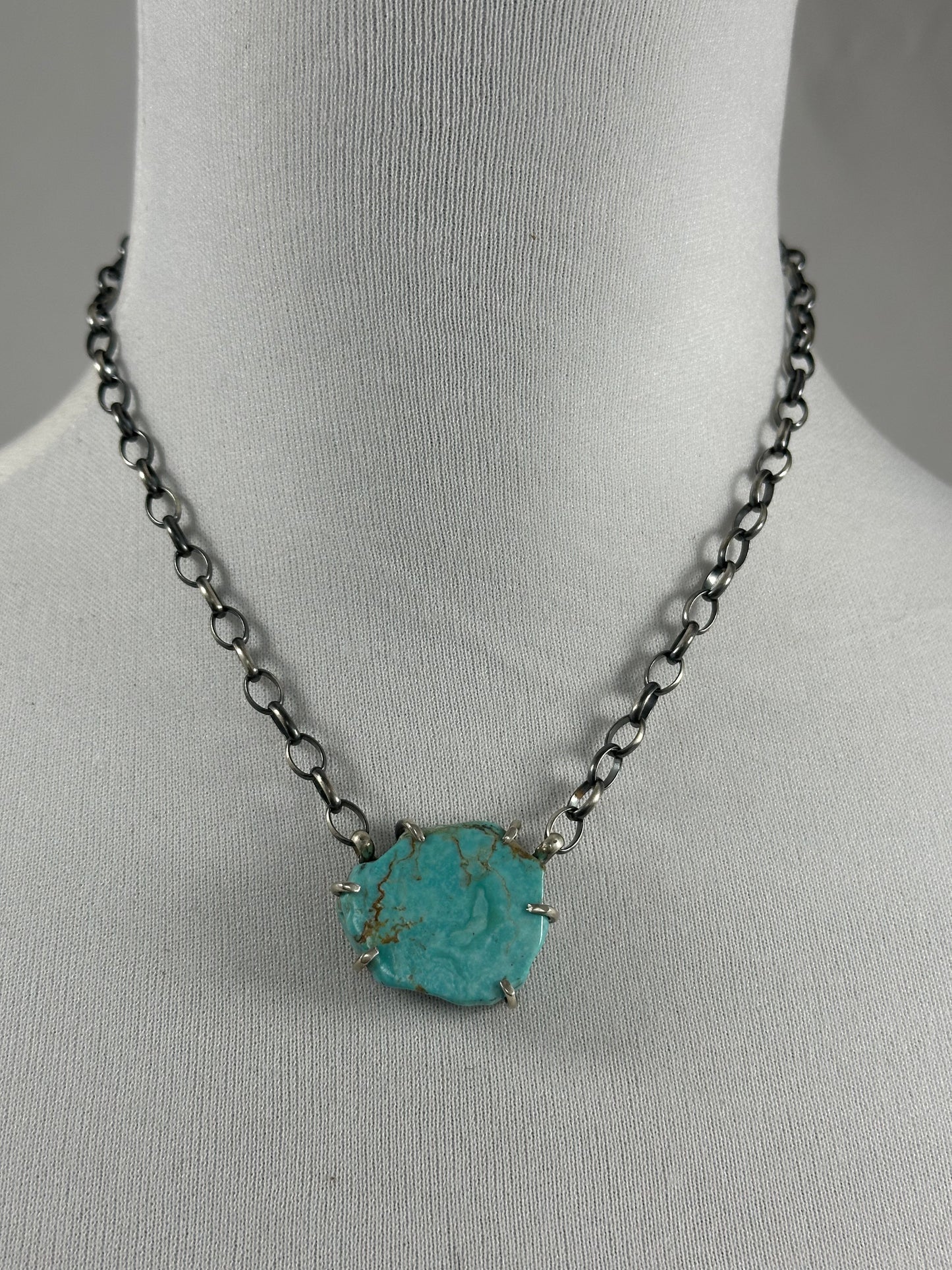Kingman Turquoise Water Proof Bar Necklace