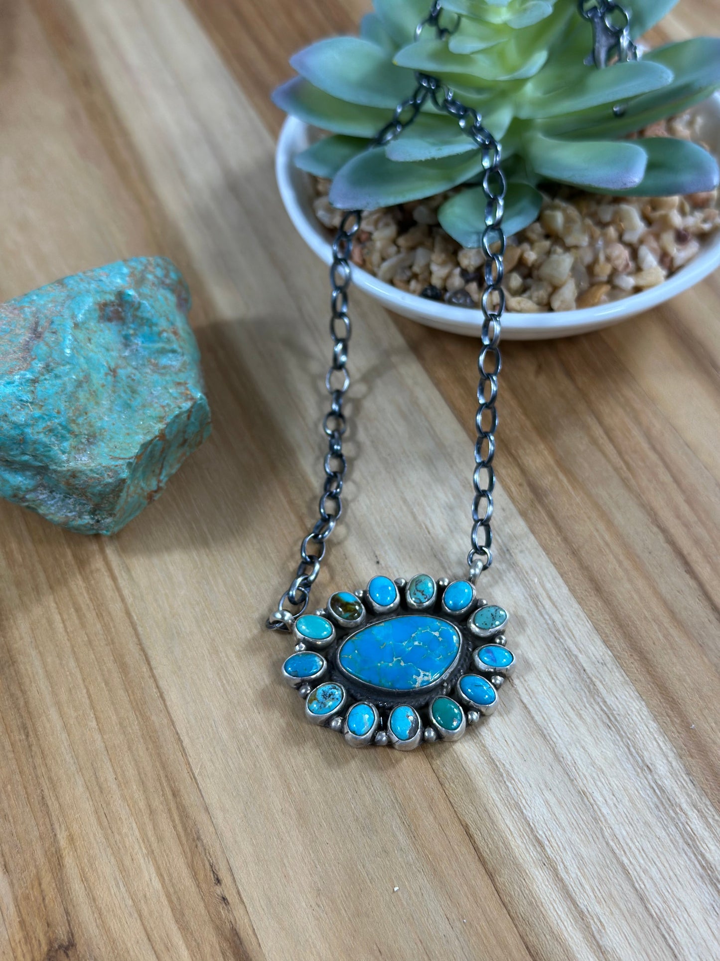 Kingman Cluster Necklace