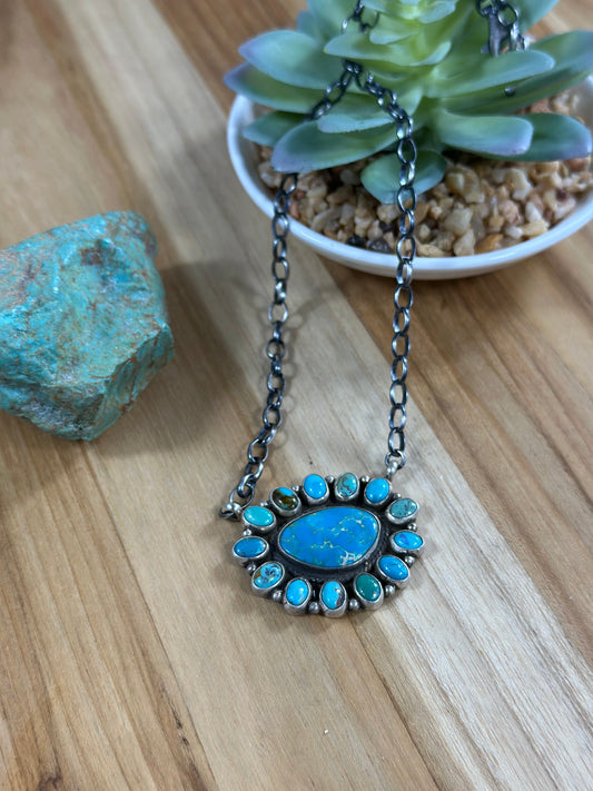 Kingman Cluster Necklace