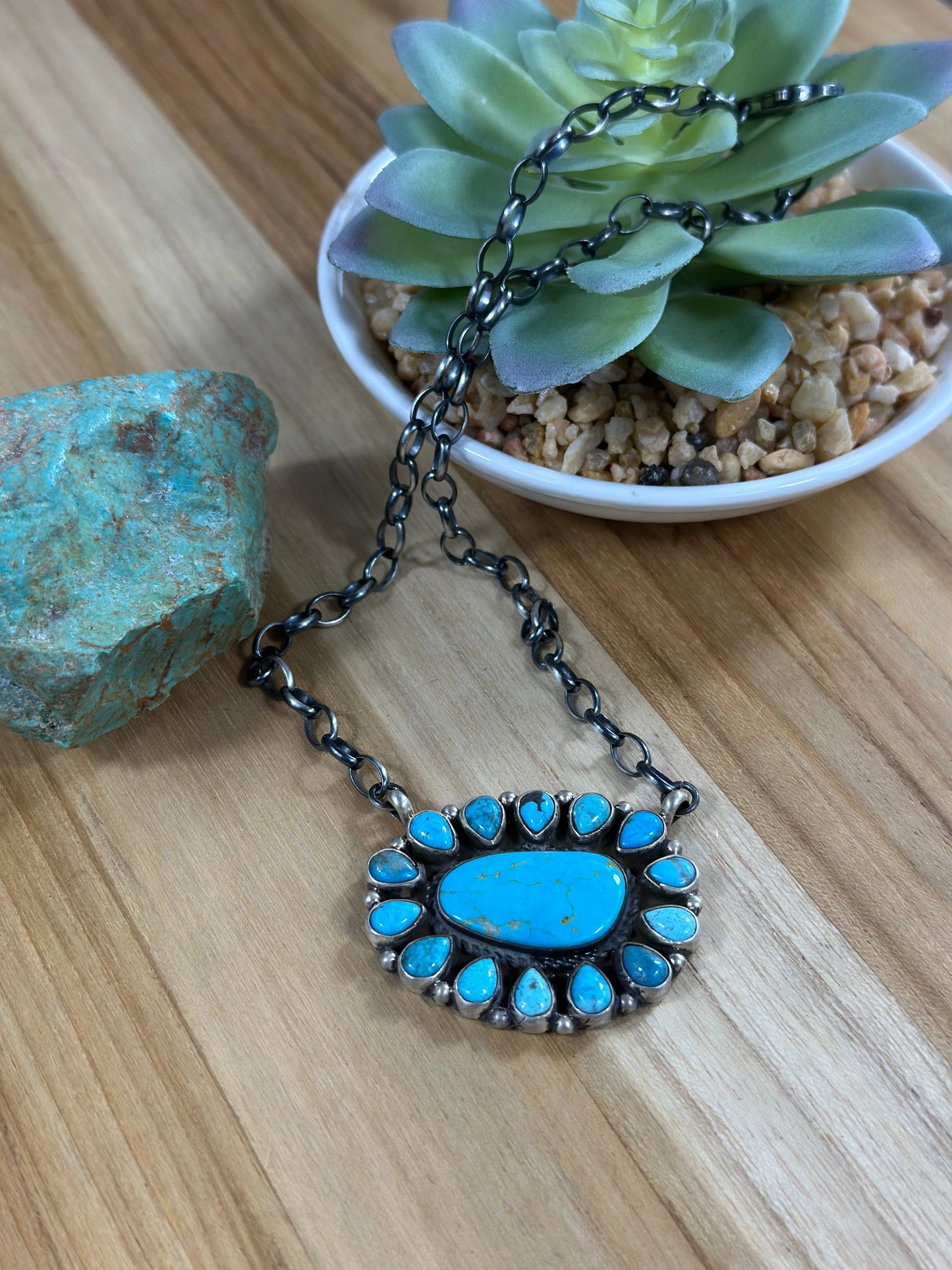 Kingman Cluster Necklace