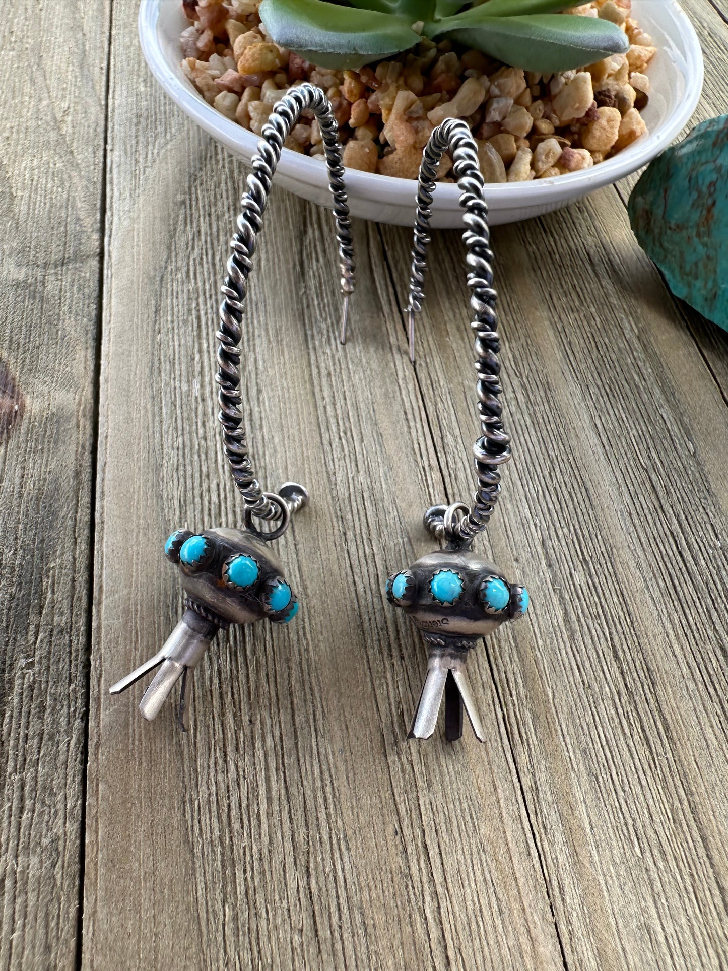 "Saucer" Blossom Dangle Earrings