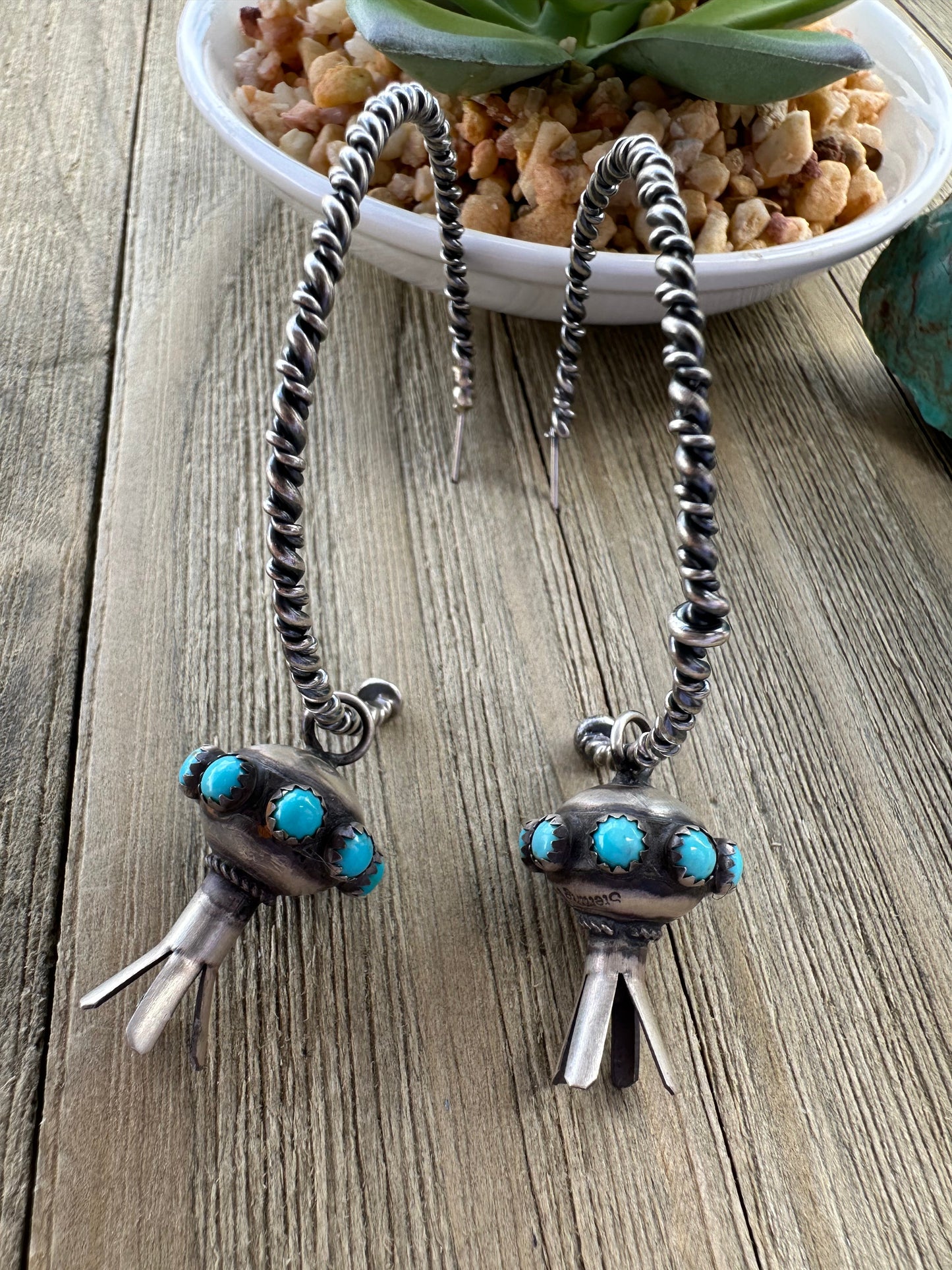"Saucer" Blossom Dangle Earrings
