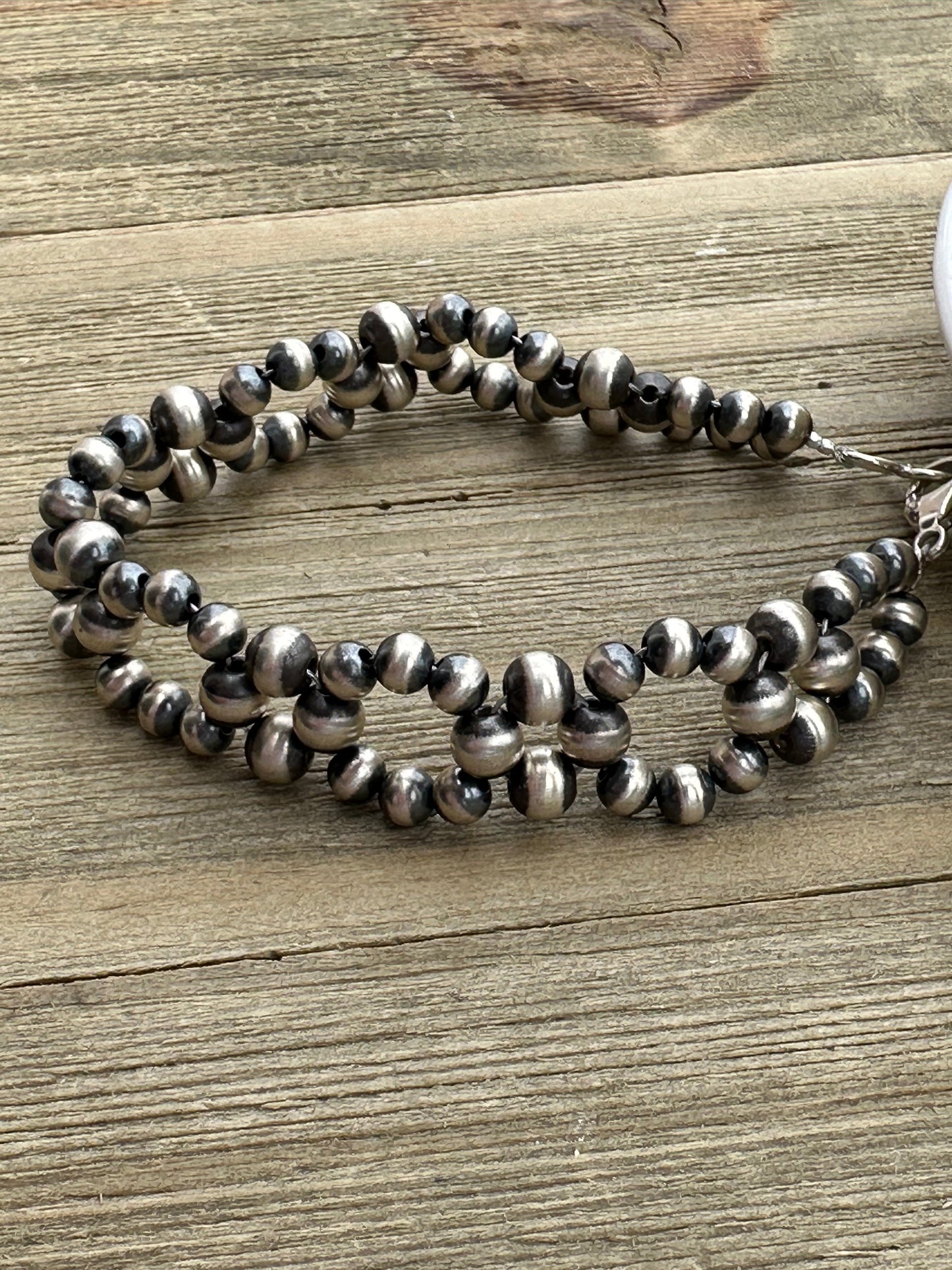 Sterling Silver Pearl Flower Bracelet