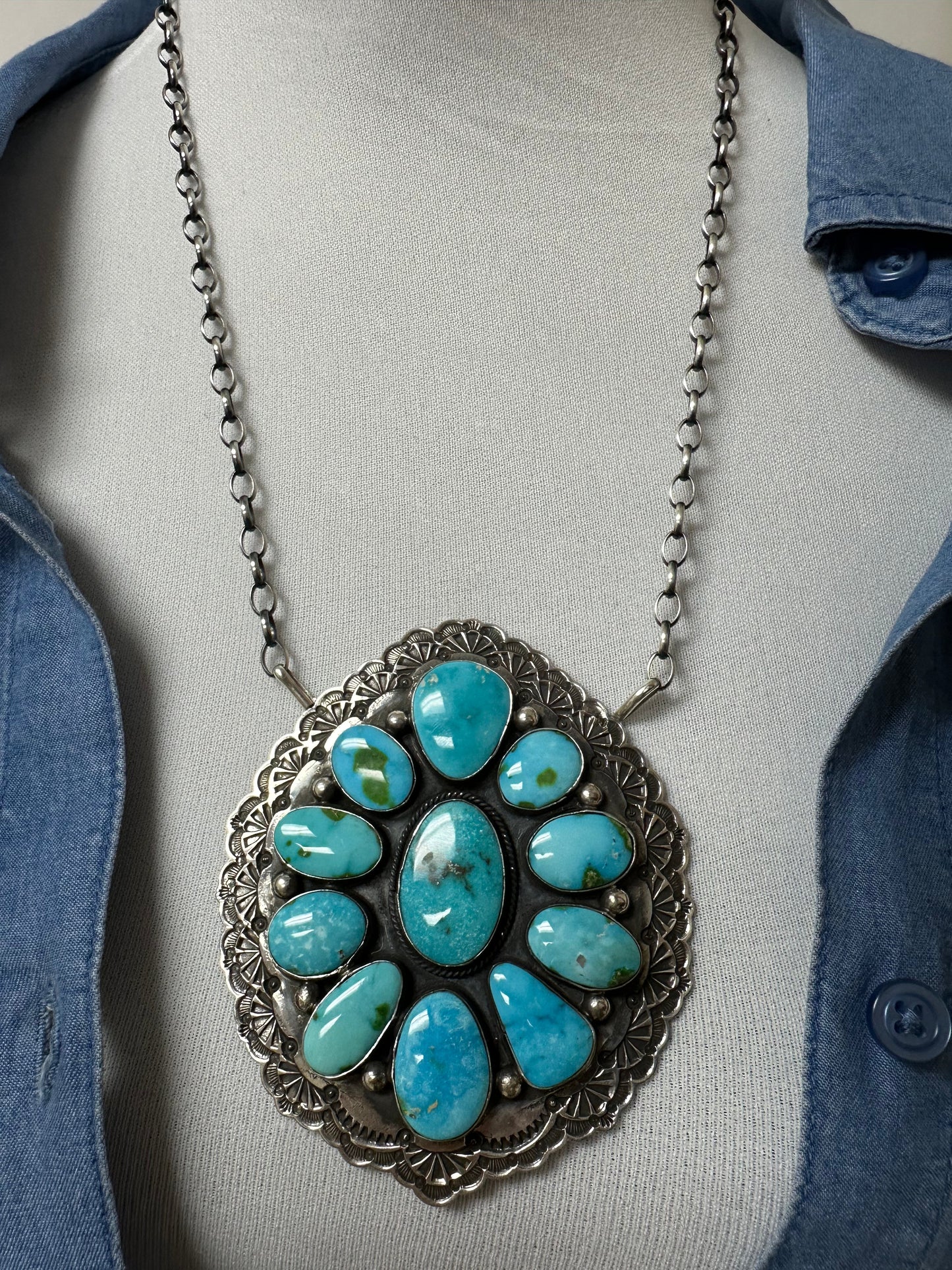 Sonoran Gold Cluster Sterling Silver Necklace