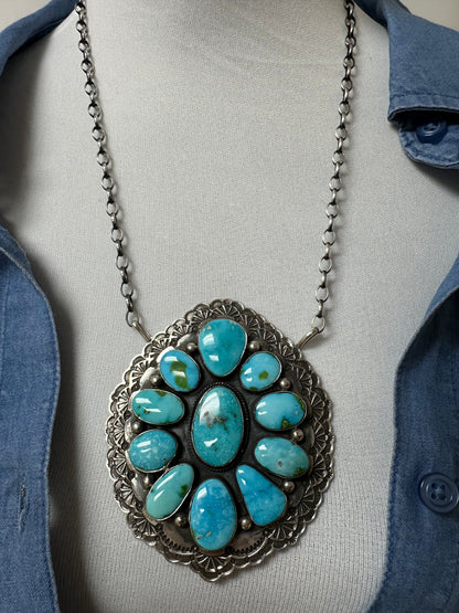 Sonoran Gold Cluster Sterling Silver Necklace