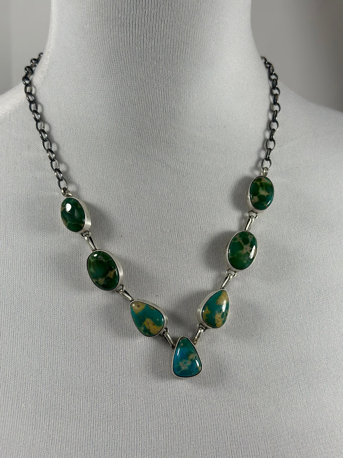 Kingman Turquoise Lariat Necklace & Earring Set