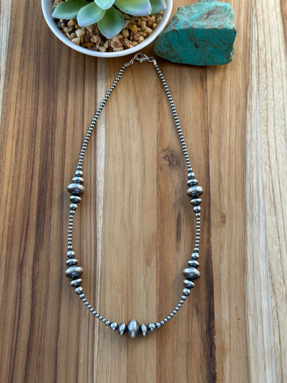 20" 3-9MM Rondelle Sterling Pearls