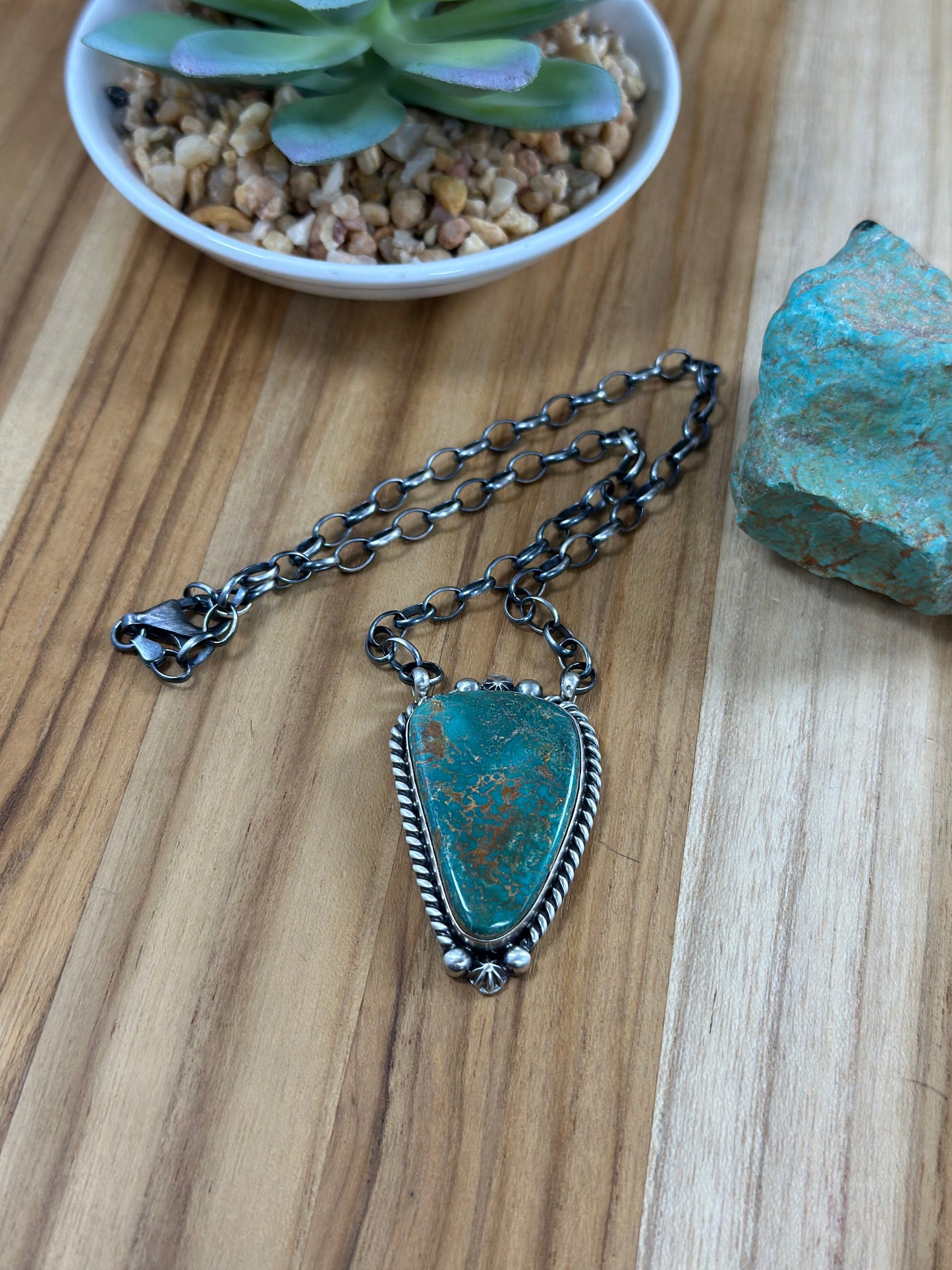 Royston Turquoise Single Stone Necklace