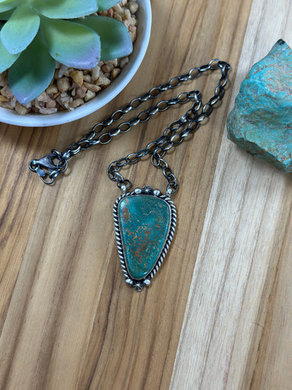 Royston Turquoise Single Stone Necklace