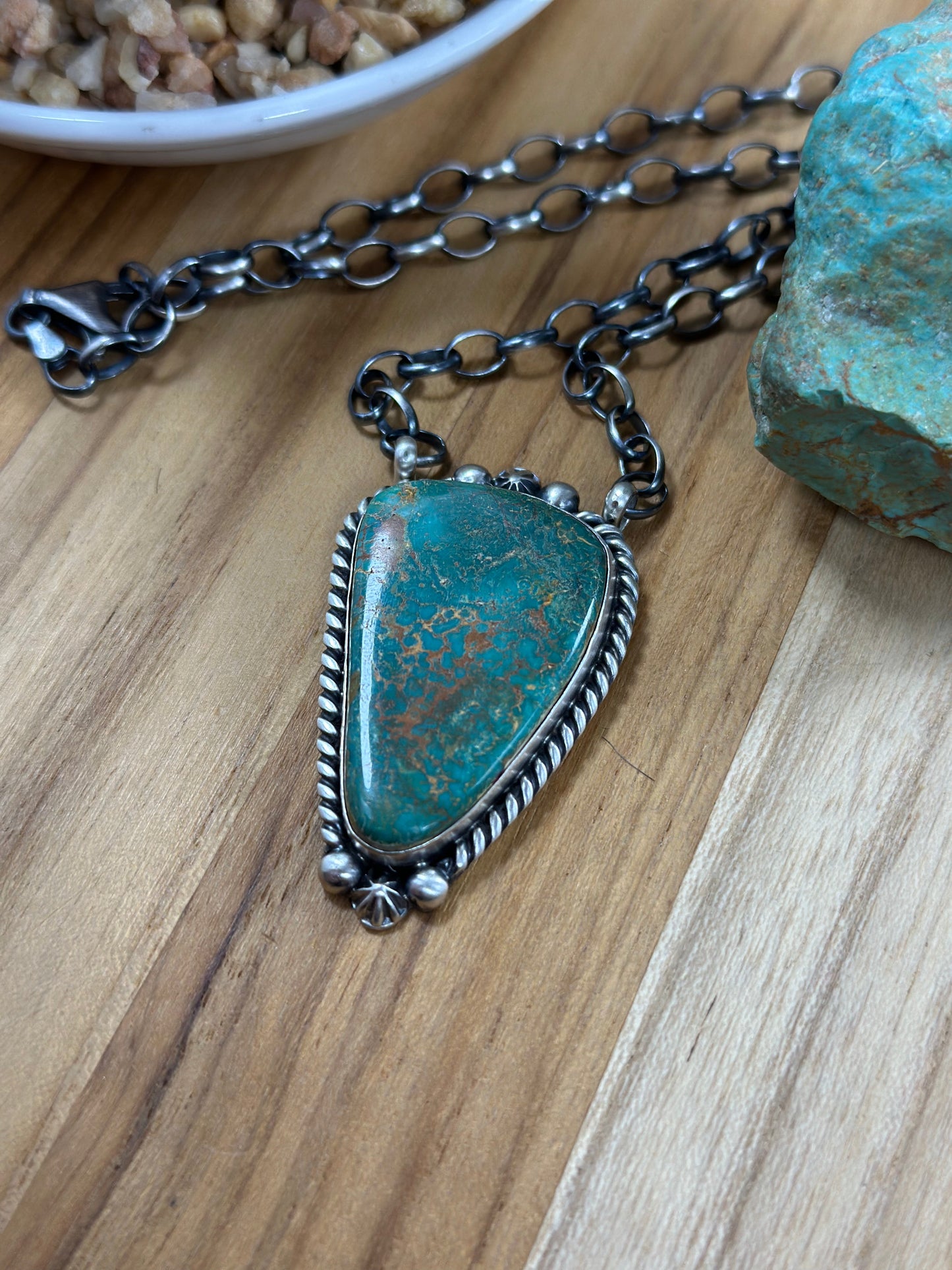 Royston Turquoise Single Stone Necklace