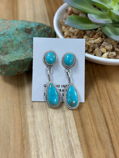 Kingman 2 Stone Dangle Earrings