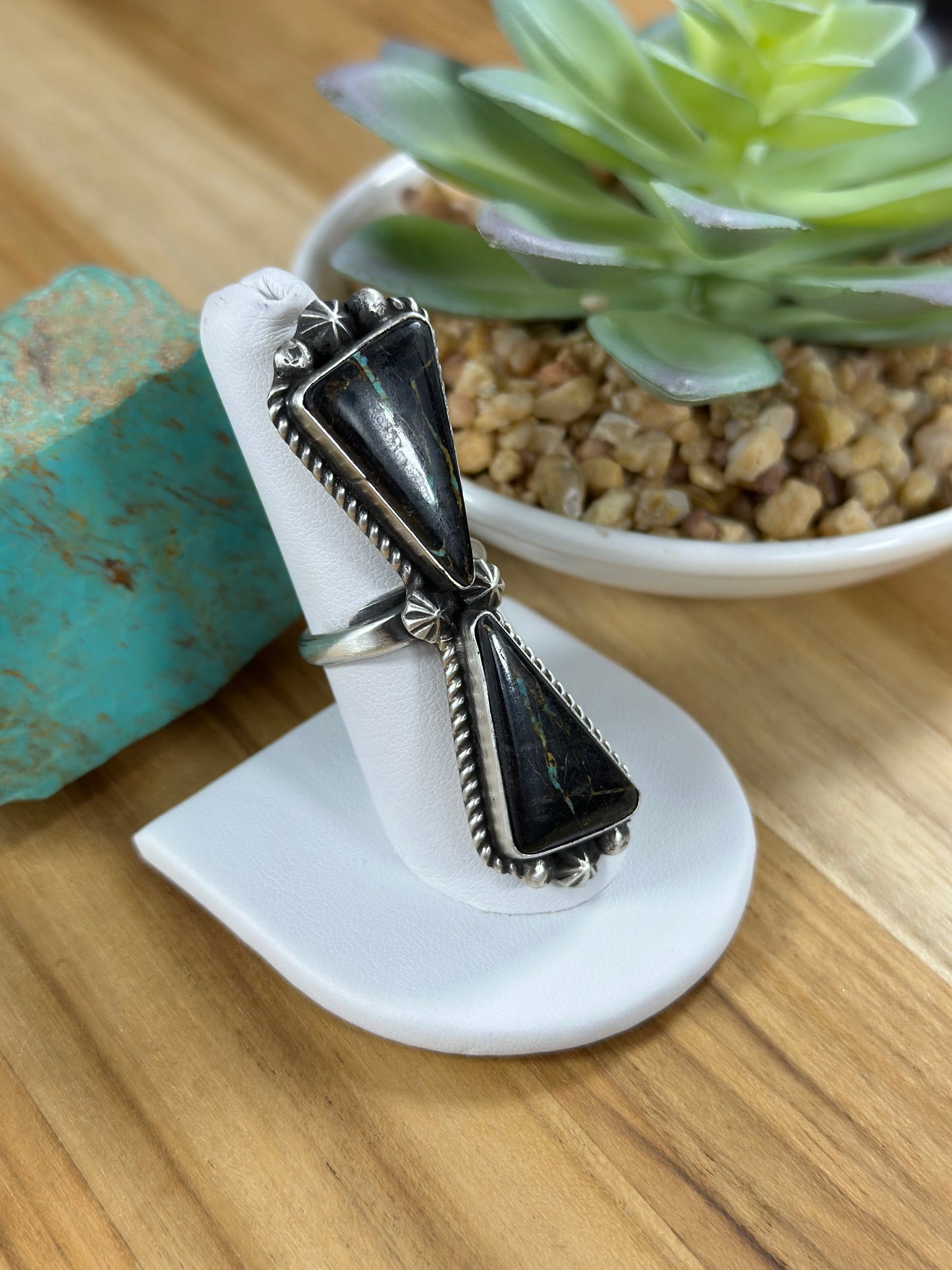2 Stone Black Jack Ring